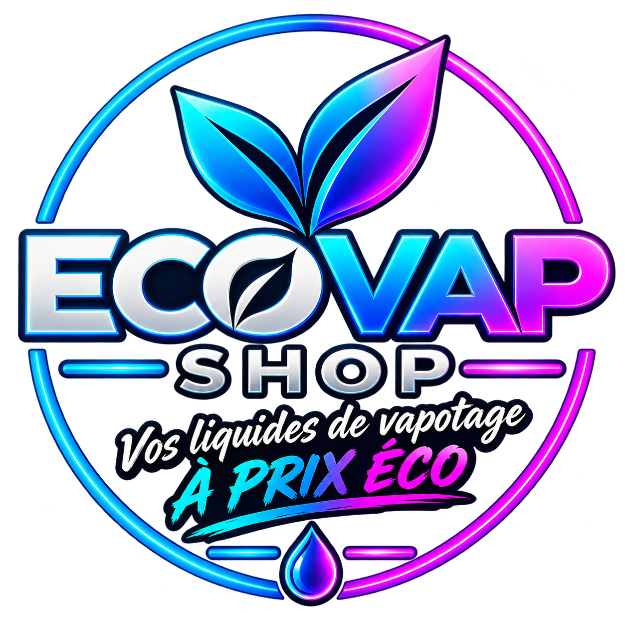 logo néon ecovap shop nakne